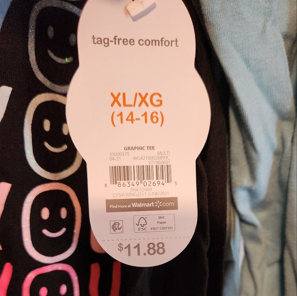 🔴GIRLS 2PK SHIRTS, NWT SZ XL 14/16 - Picture 5 of 5